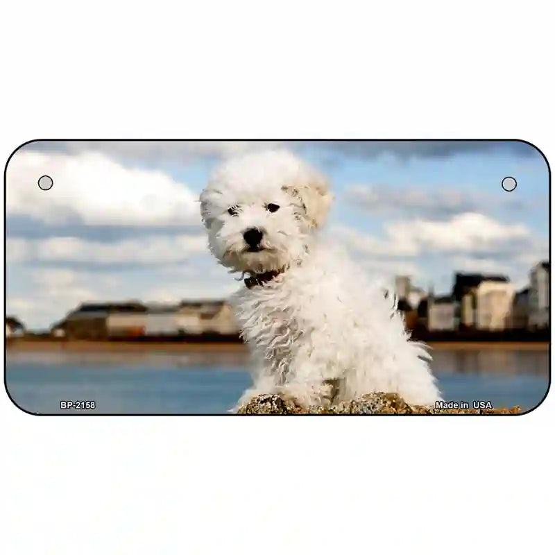 Bichon Frise Dog Metal Novelty License Plate 6" x 3" (BP)