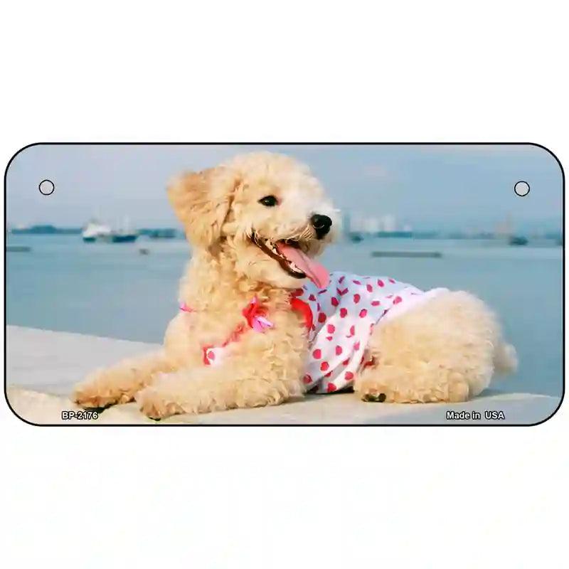 Poodle Dog Metal Novelty License Plate 6" x 3" (BP)