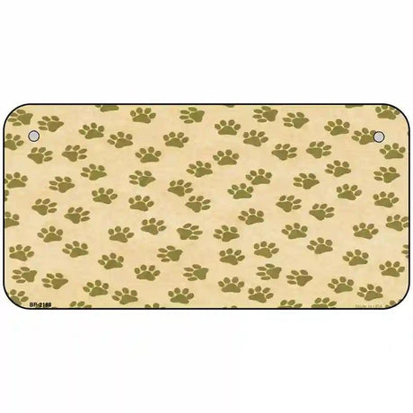 Paw s Metal Novelty License Plate 6" x 3" (BP)