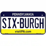 Sixburgh Pennsylvania Steelers Metal Novelty License Plate 6" x 3" (BP)