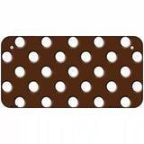 White Brown Polka DotsMetal Novelty License Plate 6" x 3" (BP)