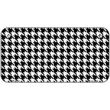 White Black Houndstooth Metal Novelty License Plate BP-2214