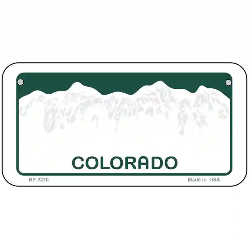 Colorado Green Blank Novelty Metal License Plate 6" x 3" (BP)