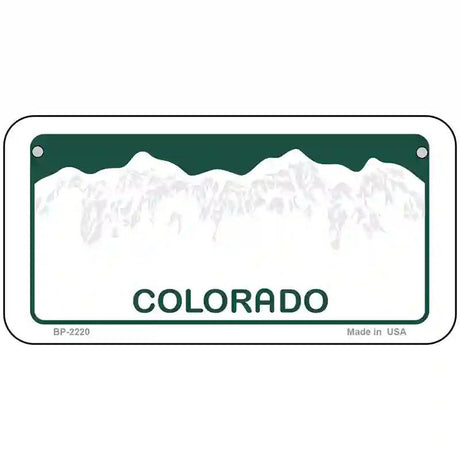 Colorado Green Blank Novelty Metal License Plate 6" x 3" (BP)
