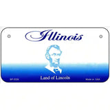 Illinois Novelty State Blank Metal License Plate 6" x 3" (BP)