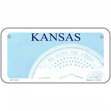 Kansas Novelty State Blank Metal License Plate 6" x 3" (BP)