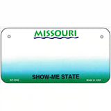 Missouri Novelty State Blank Metal License Plate 6" x 3" (BP)