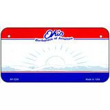 Ohio Novelty State Blank Metal License Plate 6" x 3" (BP)