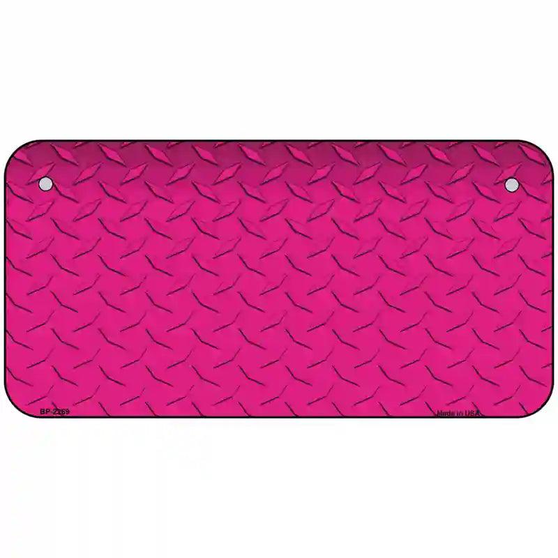 Diamond Pink Metal Novelty License Plate 6" x 3" (BP)