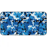 Blue Camouflage Metal Novelty License Plate 6" x 3" (BP)
