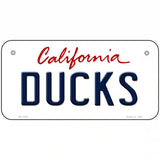 Ducks California Novelty State Metal License Plate 6" x 3" (BP)