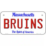 Bruins Massachusetts State Novelty Metal License Plate 6" x 3" (BP)