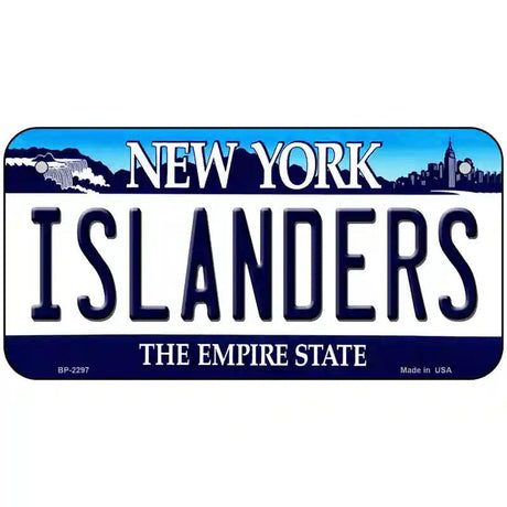 Islanders New York Novelty State Metal License Plate 6" x 3" (BP)