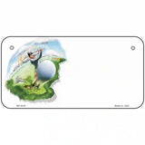 Golf Tee Shot Offset Metal Novelty License Plate 6" x 3" (BP)