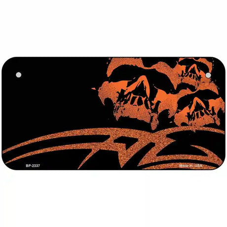 Tribal Skulls Offset Metal Novelty License Plate 6" x 3" (BP)