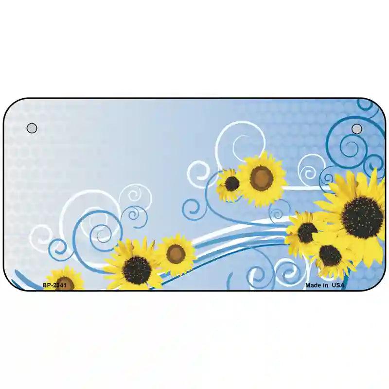 Sunflowers Metal Novelty License Plate 6" x 3" (BP)