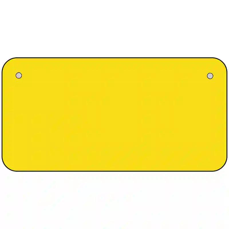 Yellow Solid Metal Novelty License Plate 6" x 3" (BP)