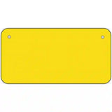Yellow Solid Metal Novelty License Plate 6" x 3" (BP)