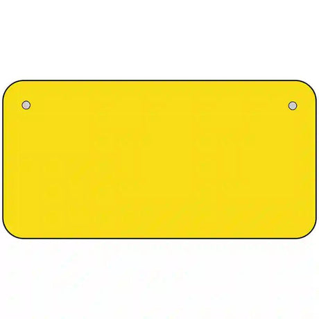 Yellow Solid Metal Novelty License Plate 6" x 3" (BP)