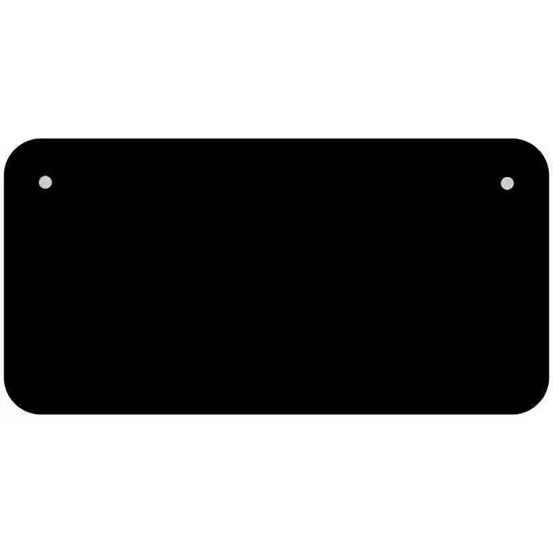 Black Solid Metal Novelty License Plate 6" x 3" (BP)