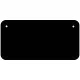 Black Solid Metal Novelty License Plate 6" x 3" (BP)