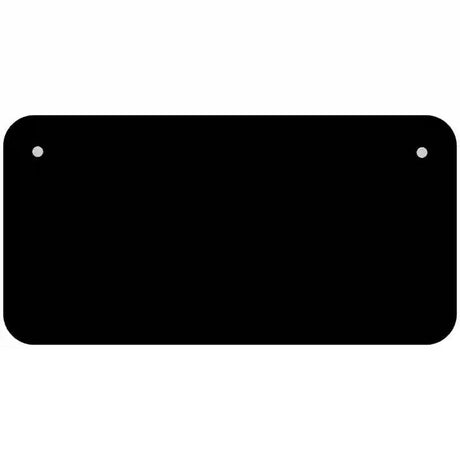 Black Solid Metal Novelty License Plate 6" x 3" (BP)
