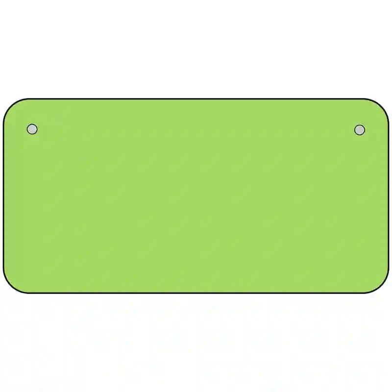 Lime Green Solid Metal Novelty License Plate 6" x 3" (BP)