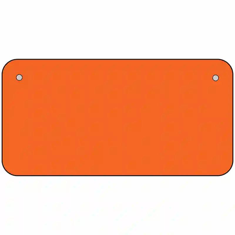 Orange Solid Metal Novelty License Plate 6" x 3" (BP)