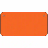 Orange Solid Metal Novelty License Plate 6" x 3" (BP)