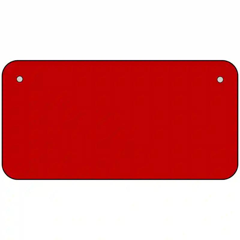 Red Solid Metal Novelty License Plate 6" x 3" (BP)