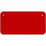 Red Solid Metal Novelty License Plate 6" x 3" (BP)