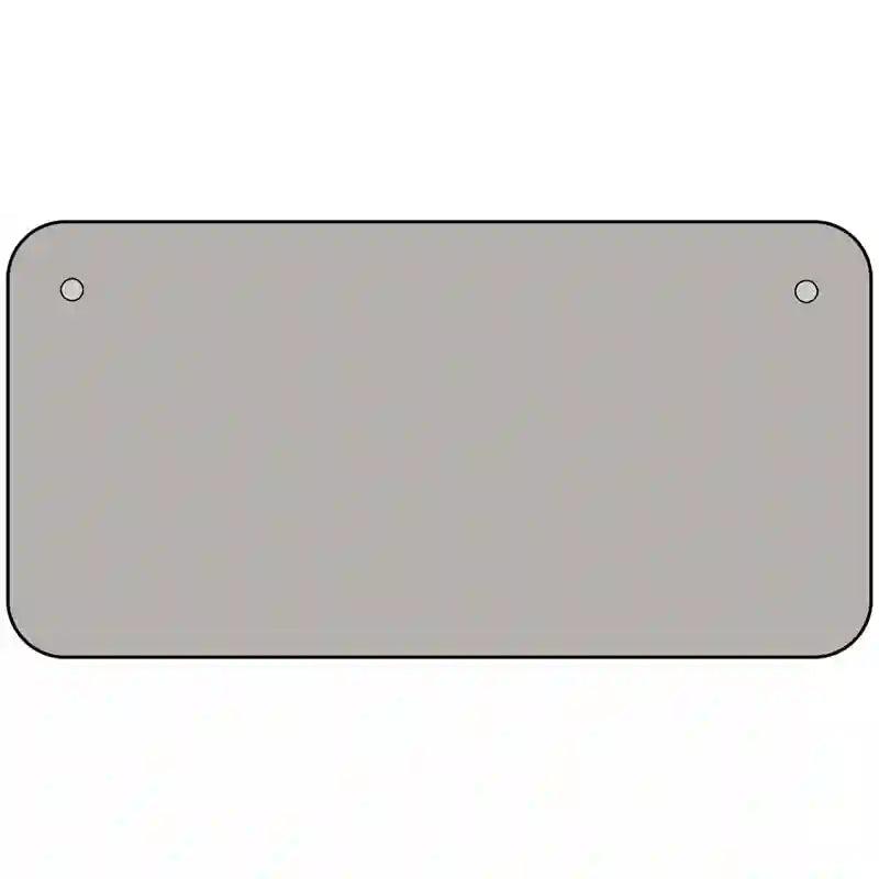 Gray Solid Metal Novelty License Plate 6" x 3" (BP)