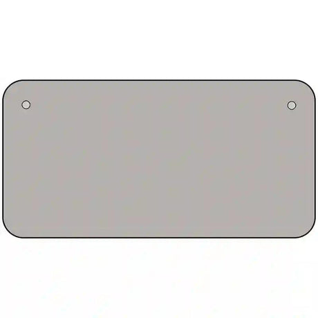 Gray Solid Metal Novelty License Plate 6" x 3" (BP)