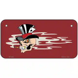 Smokin Joker Top Hat Skull Offset Metal Novelty License Plate 6" x 3" (BP)