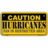 Caution Hurricanes Metal Novelty License Plate 6" x 3" (BP)