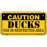 Caution Ducks Metal Novelty License Plate 6" x 3" (BP)