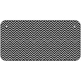 Black White Chevron Metal Novelty License Plate 6" x 3" (BP)