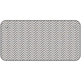Grey White Chevron Metal Novelty License Plate BP-2686