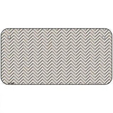 Tan White Chevron Metal Novelty License Plate 6" x 3" (BP)
