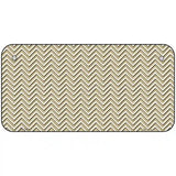 Gold White Chevron Metal Novelty License Plate 6" x 3" (BP)
