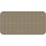 Brown White Chevron Metal Novelty License Plate 6" x 3" (BP)