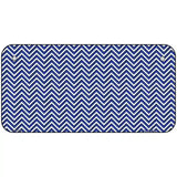 Blue White Chevron Metal Novelty License Plate 6" x 3" (BP)
