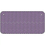 Purple White Chevron Metal Novelty License Plate 6" x 3" (BP)