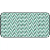 Mint White Chevron Metal Novelty License Plate 6" x 3" (BP)