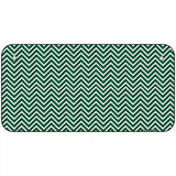 Green White Chevron Metal Novelty License Plate 6" x 3" (BP)