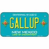 Gallup New Mexico Teal Novelty Metal License Plate 6" x 3" (BP)