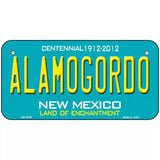 Alamogordo New Mexico Teal Novelty Metal License Plate 6" x 3" (BP)