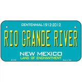 Rio Grande River New Mexico Teal Novelty Metal License Plate 6" x 3" (BP)
