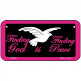 Finding God Finding Peace Black Metal Novelty License Plate 6" x 3" (BP)