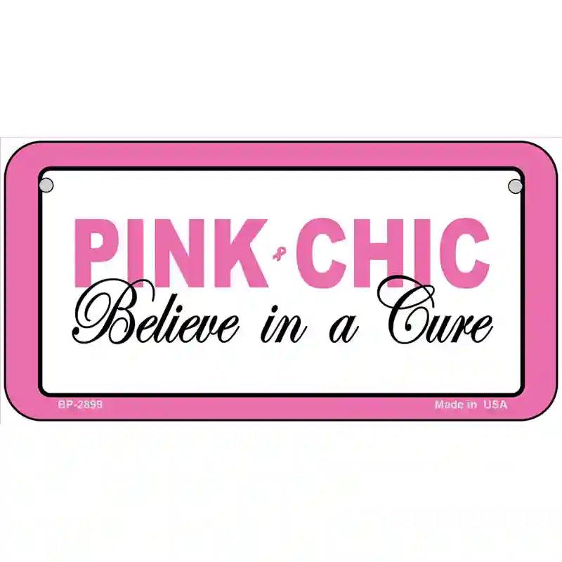Pink Chic Metal Vanity License Plate Sign 6" x 3" (BP)